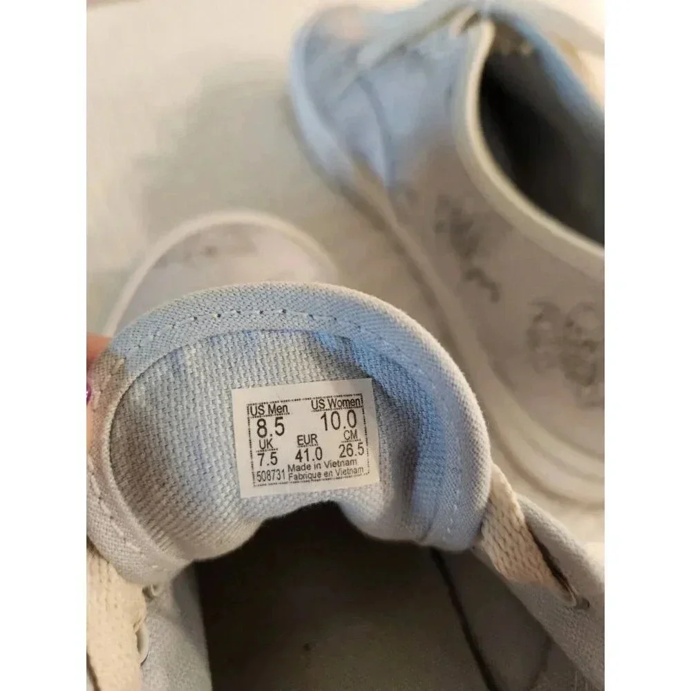 VANS Love You To Death Blue Cupid Skeleton Sneakers Men's Sz 8.5 Women's Sz 10
